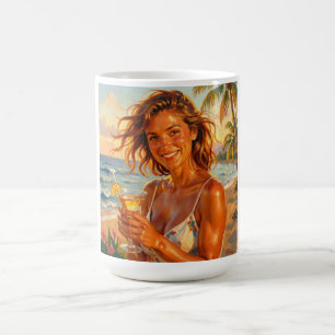 Tanned and Tipsy Party Vibe Beach Glow Art Coffee Mug