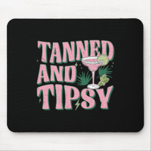 Tanned And Tipsy Summer Vibes Tropical Beach Trip Mouse Mat