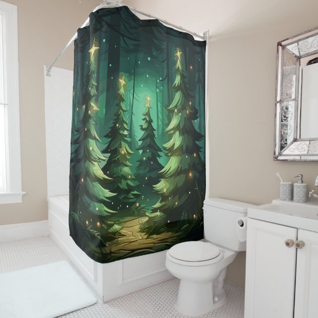 Tannenbaum Radiance Shower Curtain (In Situ)