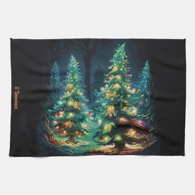 Tannenbaum Radiance Tea Towel (Horizontal)