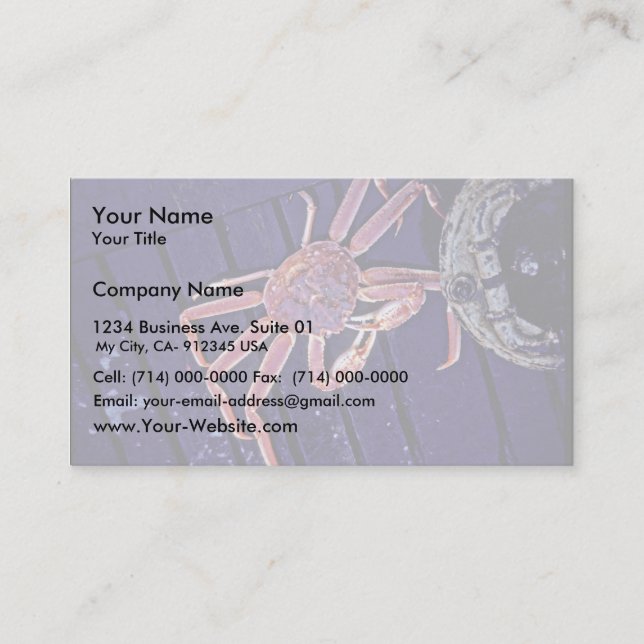 Tanner Crab Business Card (Front)