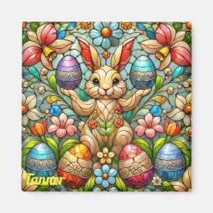 TANNER ~ Easter Bunny and Eggs ~ Magnet