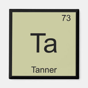 Tanner Name Chemistry Element Periodic Table Magnet