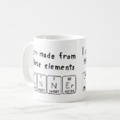 Tanner periodic table name mug (Front Left)