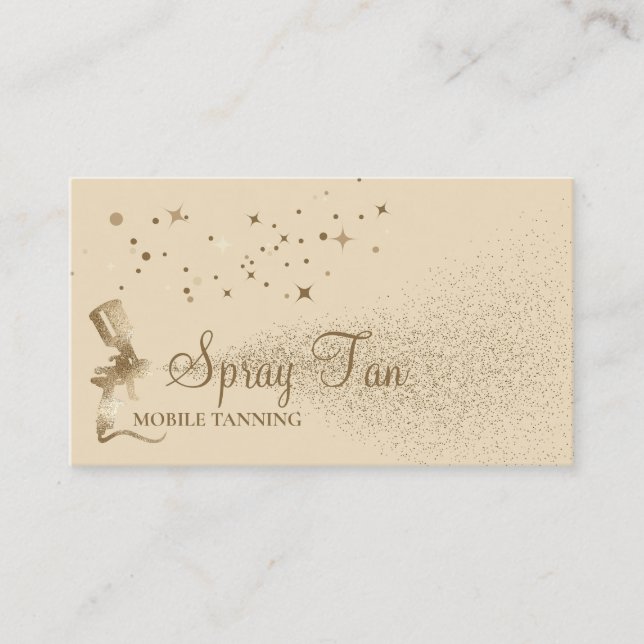 Tanning Airbrush Spray Beige Business Card (Front)