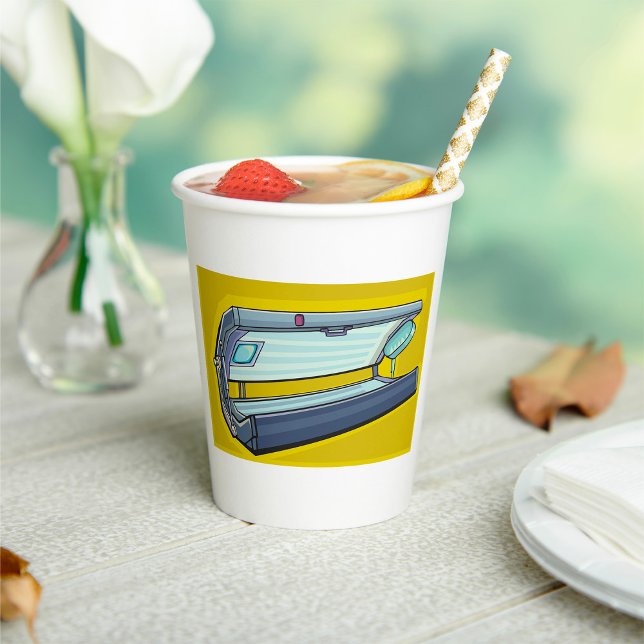 Tanning Bed Retro Spa Paper Cups (Creator Uploaded)