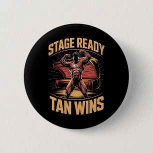 Tanning Bed Stage Ready Bodybuilders Fitness Men T 6 Cm Round Badge