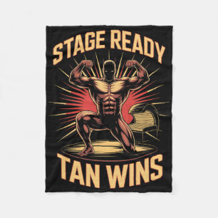 Tanning Bed Stage Ready Bodybuilders Fitness Men T Fleece Blanket