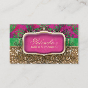 Tanning Fashion Chandelier Real Estate Agent Damas Business Card