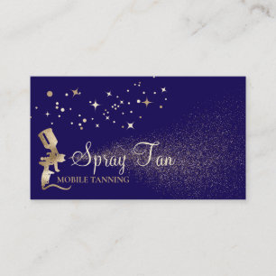 Tanning navy business card