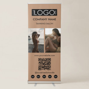 Tanning Salon Business 2 Photos Template Display Retractable Banner