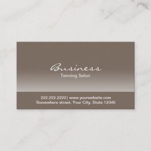 Tanning Salon Elegant Business Card