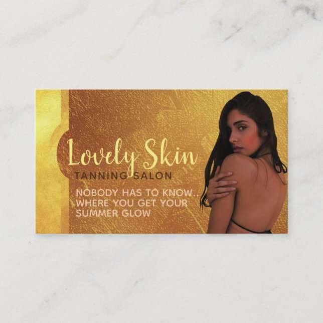 Tanning Salon Slogans Business Cards (Front)