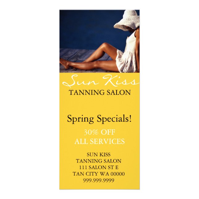 Tanning Salon Spa Artist Flyer Menu (Front)