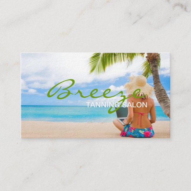 Tanning Salon Spa Business Card (Front)