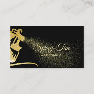 Tanning Spray Gold Business Card
