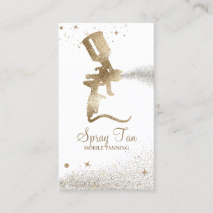 Tanning Spray Sparkle Gold Business Card