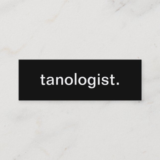 Tanologist Business Card (Front)