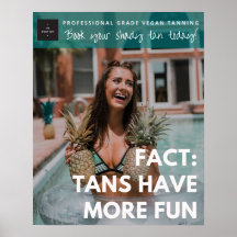 Tans Have More Fun Poster- Teal Branded