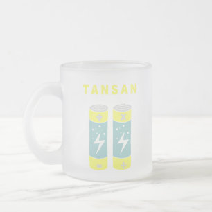 TANSAN Batteries Frosted Glass Coffee Mug