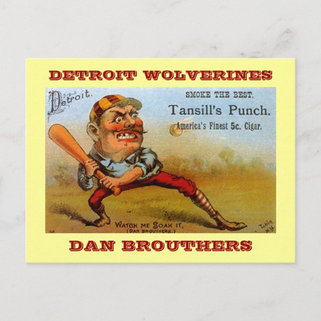 TANSILL'S CIGAR ADVERTISING POSTCARD VNTG BASEBALL (Front)