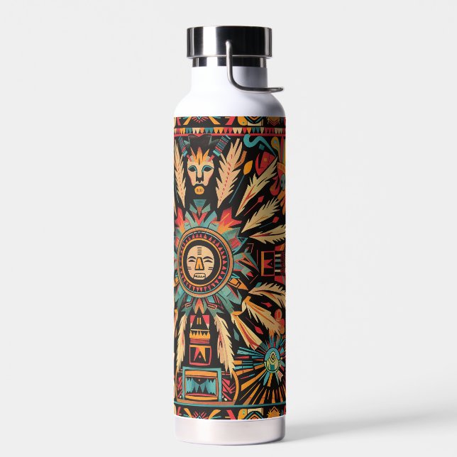 Tantalising Cobalt "Aztec Dream" Insulated Water B Water Bottle (Left)