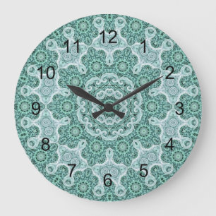 Tantalising in teal large clock