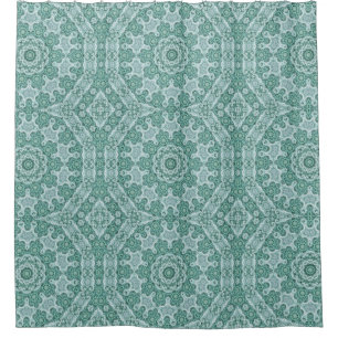 Tantalising in teal shower curtain