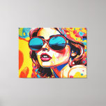 "Tantalising Pop Art-ique" Stretched Canvas Print<br><div class="desc">This design is named "Tantalising Pop Art-ique" for a reason! It's vibrant colours and pop art style is as tantalising as they come! Created by BLaZeD TreZuRs especially for Zazzle, you cannot find this design anywhere else! So, if you want to add "PoP" to any space, you cannot go wrong...</div>