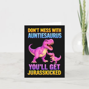 Tantesaurus Mothers Day Aunt Auntiesaurus Rex Dino Card