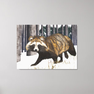Tanuki - Racoon Dog Canvas Print