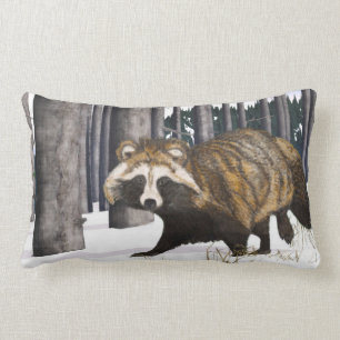 Tanuki - Racoon Dog Lumbar Cushion