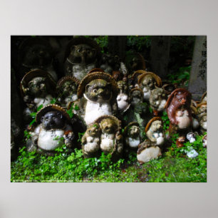 Tanuki Statues Poster
