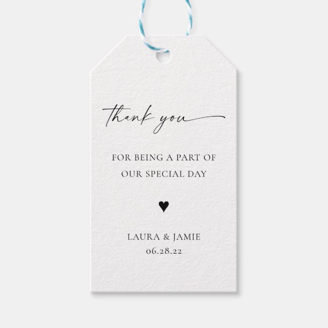 TANYA | Wedding Favour Tag (Front)