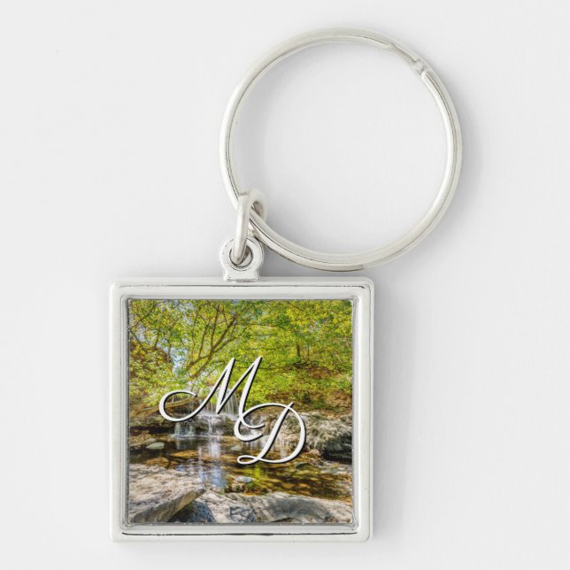 Tanyard Creek Waterfall In The Fall Keychain (Front)