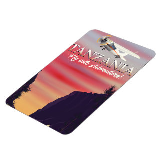 Tanzania African flight poster Magnet