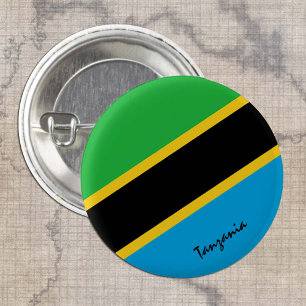 Tanzania button, patriotic Tanzanian Flag fashion 3 Cm Round Badge