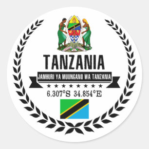 Tanzania Classic Round Sticker