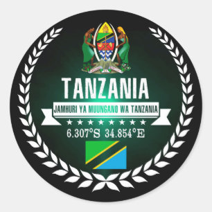 Tanzania Classic Round Sticker