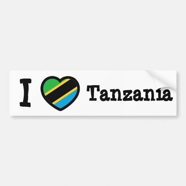 Tanzania Flag Bumper Sticker (Front)