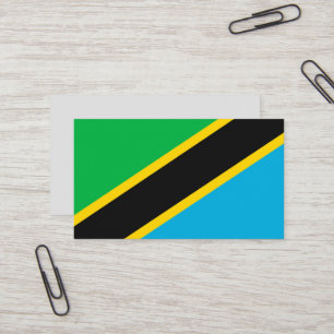 Tanzania flag business card