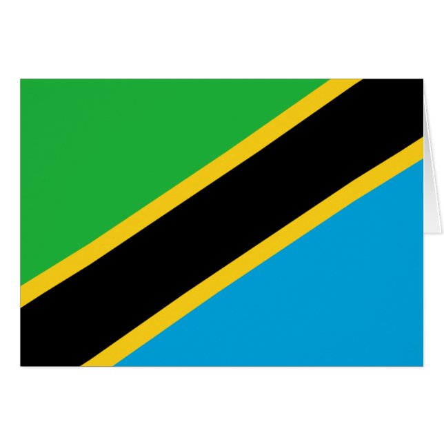 Tanzania Flag Card (Front Horizontal)
