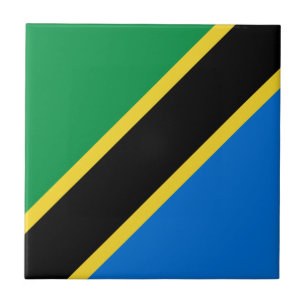 Tanzania Flag Ceramic Tile