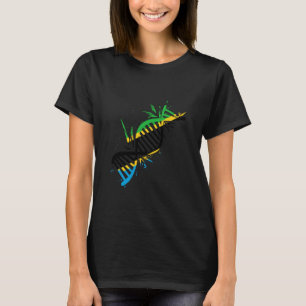 Tanzania Flag DNA Molecule Tanzanian Pride Tanzani T-Shirt