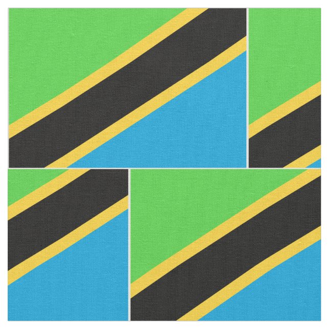 Tanzania Flag Fabric (Close Up)