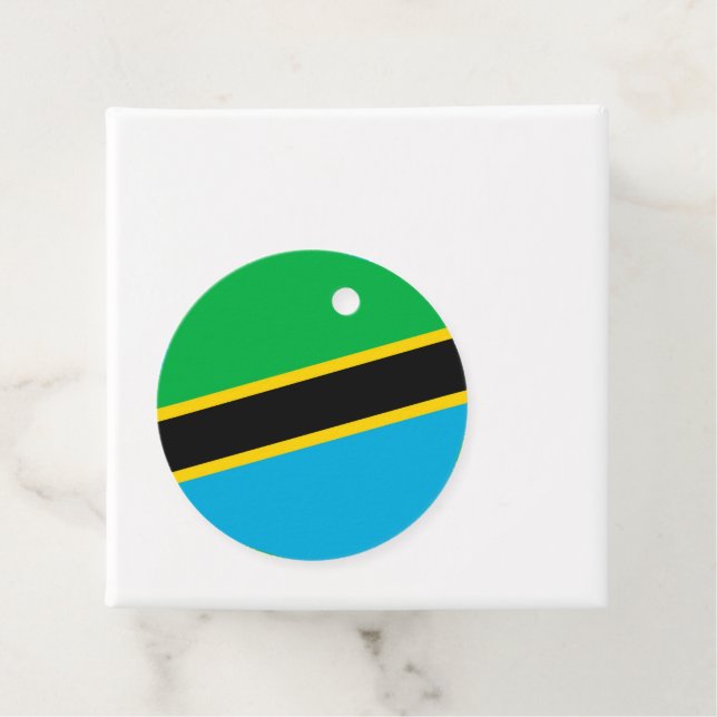 Tanzania flag favour tags (In Situ)