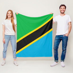 Tanzania flag fleece blanket