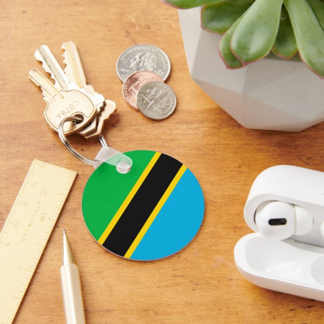 Tanzania flag key ring (Desk)