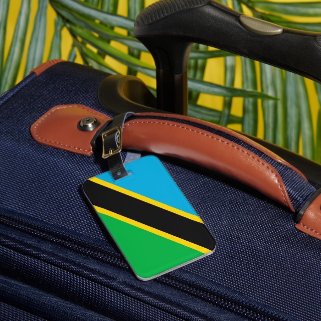 Tanzania flag luggage tag (Front Insitu 1)