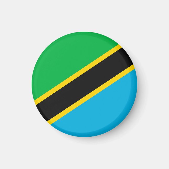 Tanzania flag magnet (Front)
